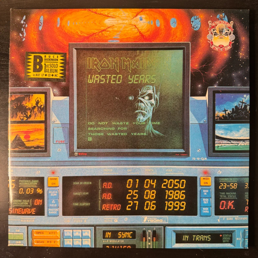 Iron Maiden ‎– Wasted Years · Stranger In A Strange Land (Европа 1990г.) 2 × Vinyl, 12", 45 RPM Т