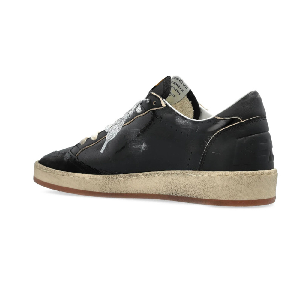 Мужские кеды Golden Goose Ball Star in Black Nappa with White Star and Black Heel Tab