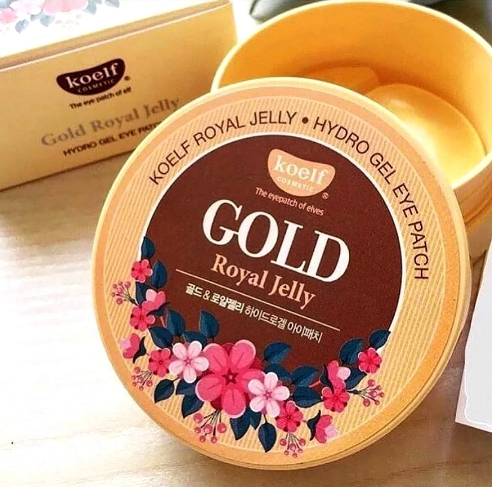 Koelf. Гидрогелевые патчи с золотом и маточным молочком Gold & Royal Jelly Hydrogel Eye Patch