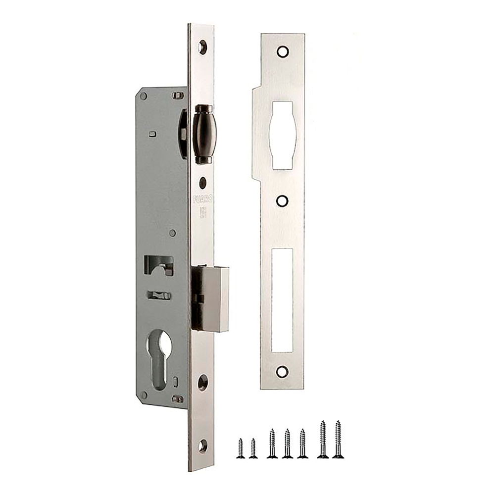 Корпус узкопрофильного замка с роликовой защелкой PROF155-25 (155-25) CP хром