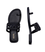 Кожаные шлепанцы Michael Kors - черный(40S4ALFS1L)