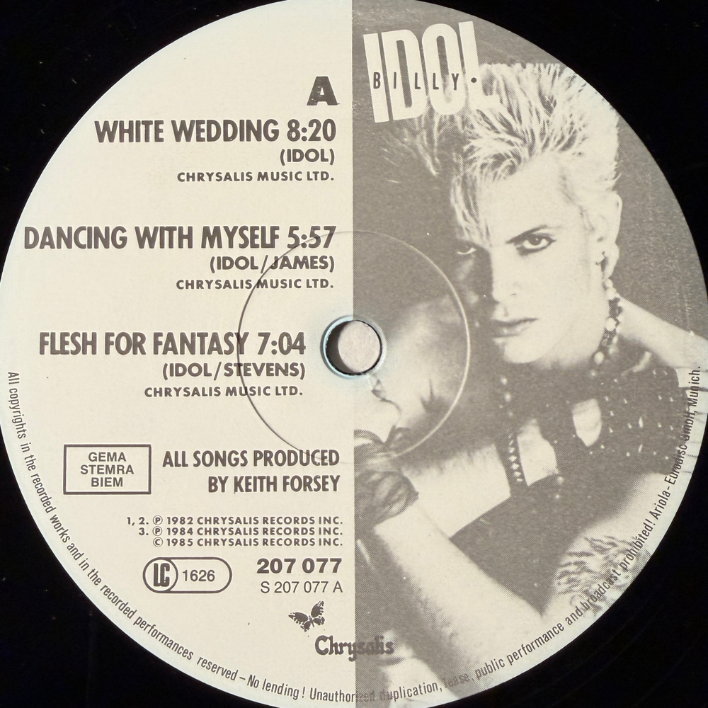 Billy Idol - Vital Idol (Европа 1985г.)