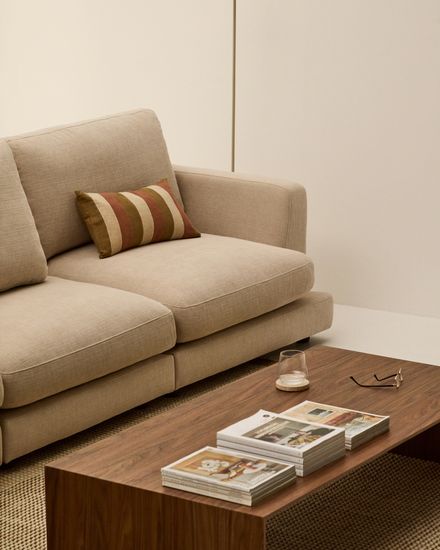 Диван Gala 4-местный из бежевого шенилла