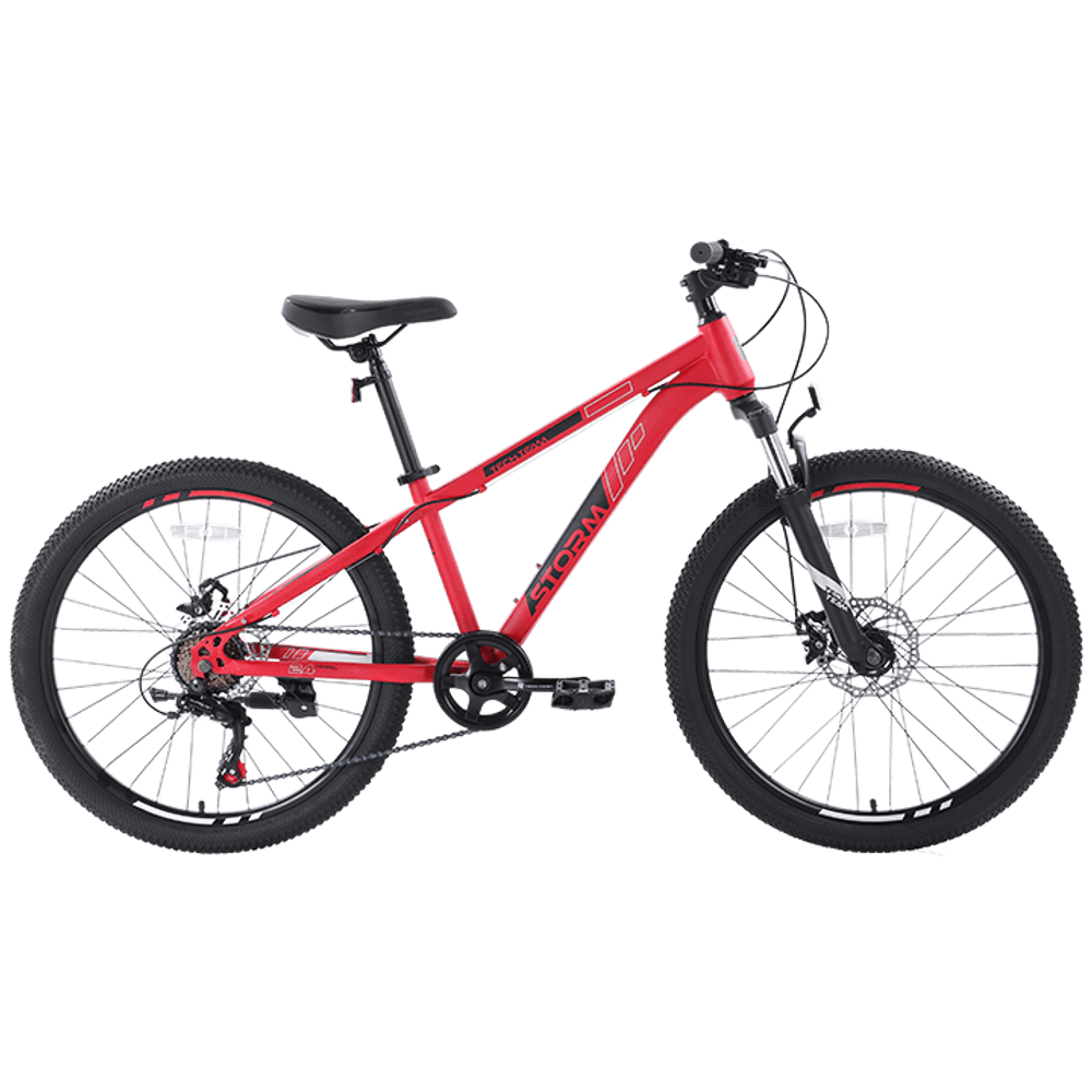 Велосипед TechTeam Storm 24"х13" красный 2023