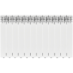 Радиатор алюминиевый ROMMER Profi 500 - 12 секций (подключение боковое, цвет белый)