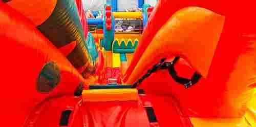 Коммерческий надувной батут «Змей Горыныч» с механизированной головой 13*8*7 м