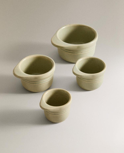 ZARA HOME НАБОР ИЗ МЕРНЫХ МИСОК (4 ШТ.), ЗЕЛЕНЫЙ