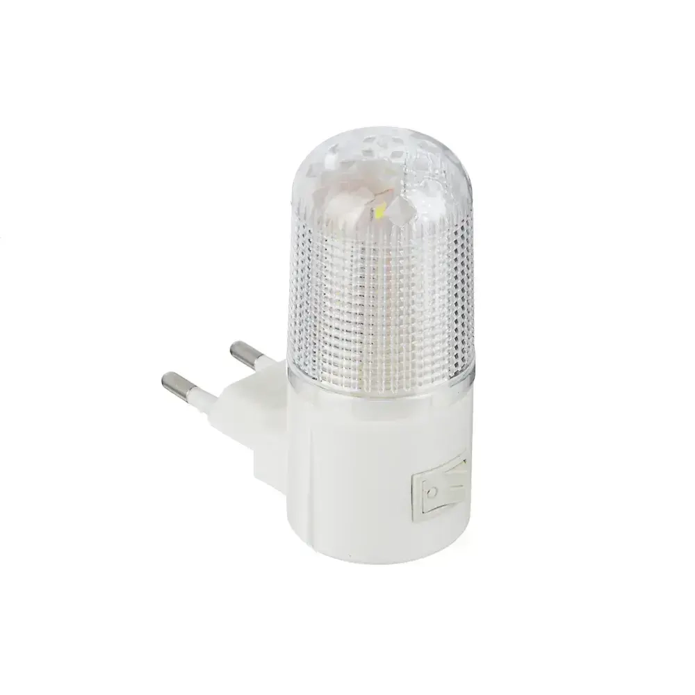 Светодиодный ночник 4 LED, с выключателем для рассеянного мягкого освещения в розетку/ 220В 8*7*3см пластик