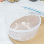 Контейнер для продуктов 2,3л герметичный круглый с замками (бесцветный)