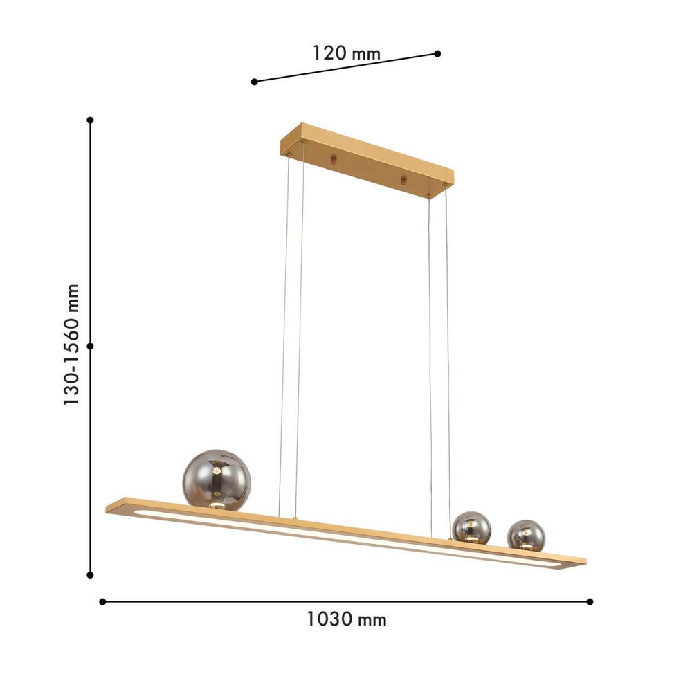 Подвесной светодиодный светильник Favourite Bilico 4549-3P