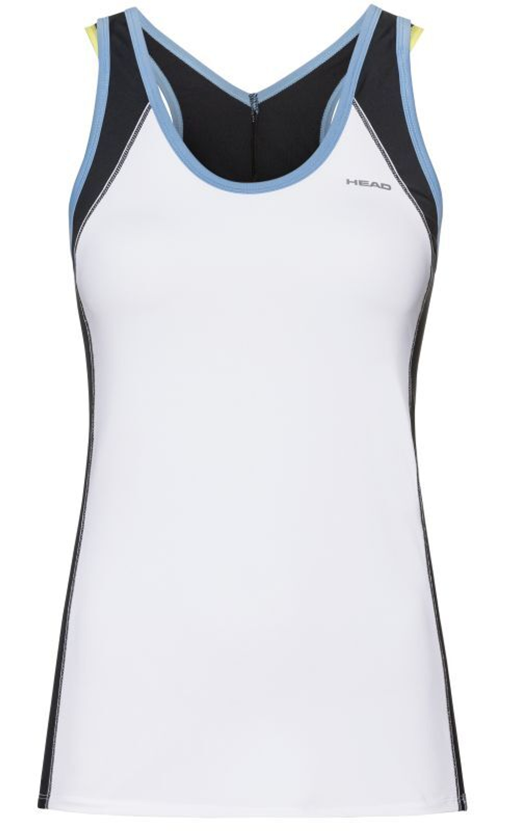 Женский топ теннисный Head Talia Tank Top W - white/yellow
