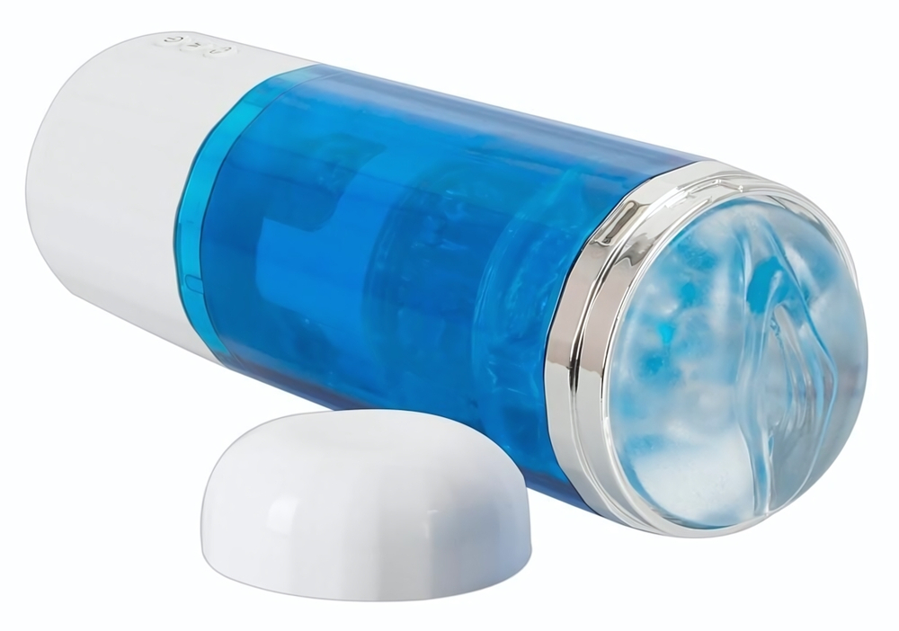 Автоматический мастурбатор-вагина 3 Function Masturbator (Цвет: синий с белым)