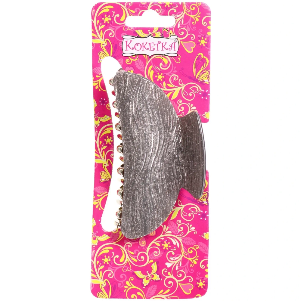 Заколка-краб для волос « ЭЙФОРИЯ», эва, микс 6 цветов, 8см (блистер Кокетка)