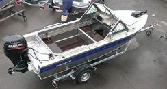 Алюминиевая моторная лодка RusBoat 47 JET под подвесной водомет