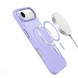Матовый противоударный чехол светло-фиолетового цвета с MagSafe для iPhone Air, серия Yind Series от Dux Ducis