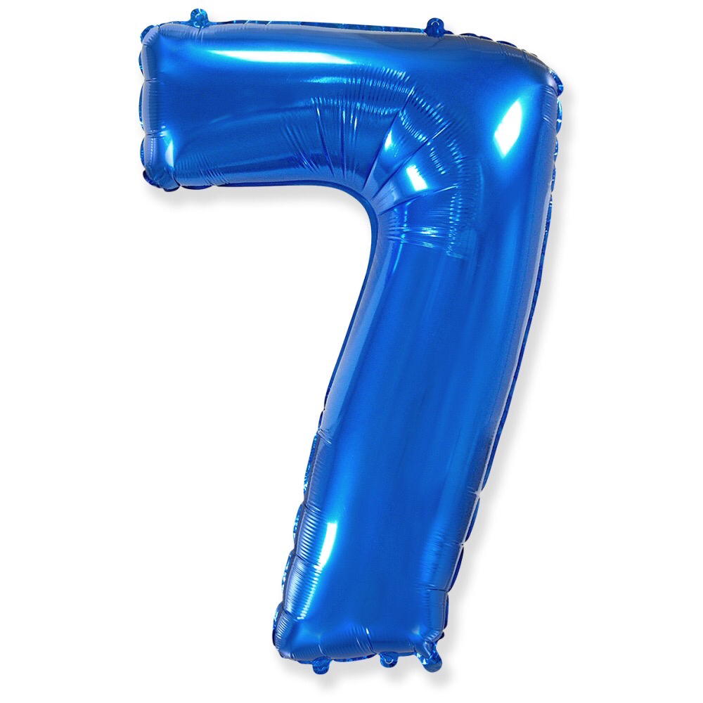Цифра «7» синяя
