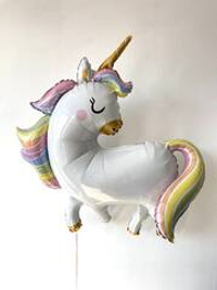 G Шар фигура Единорог Макаронс Голография 48"/122 см (БГ-41)