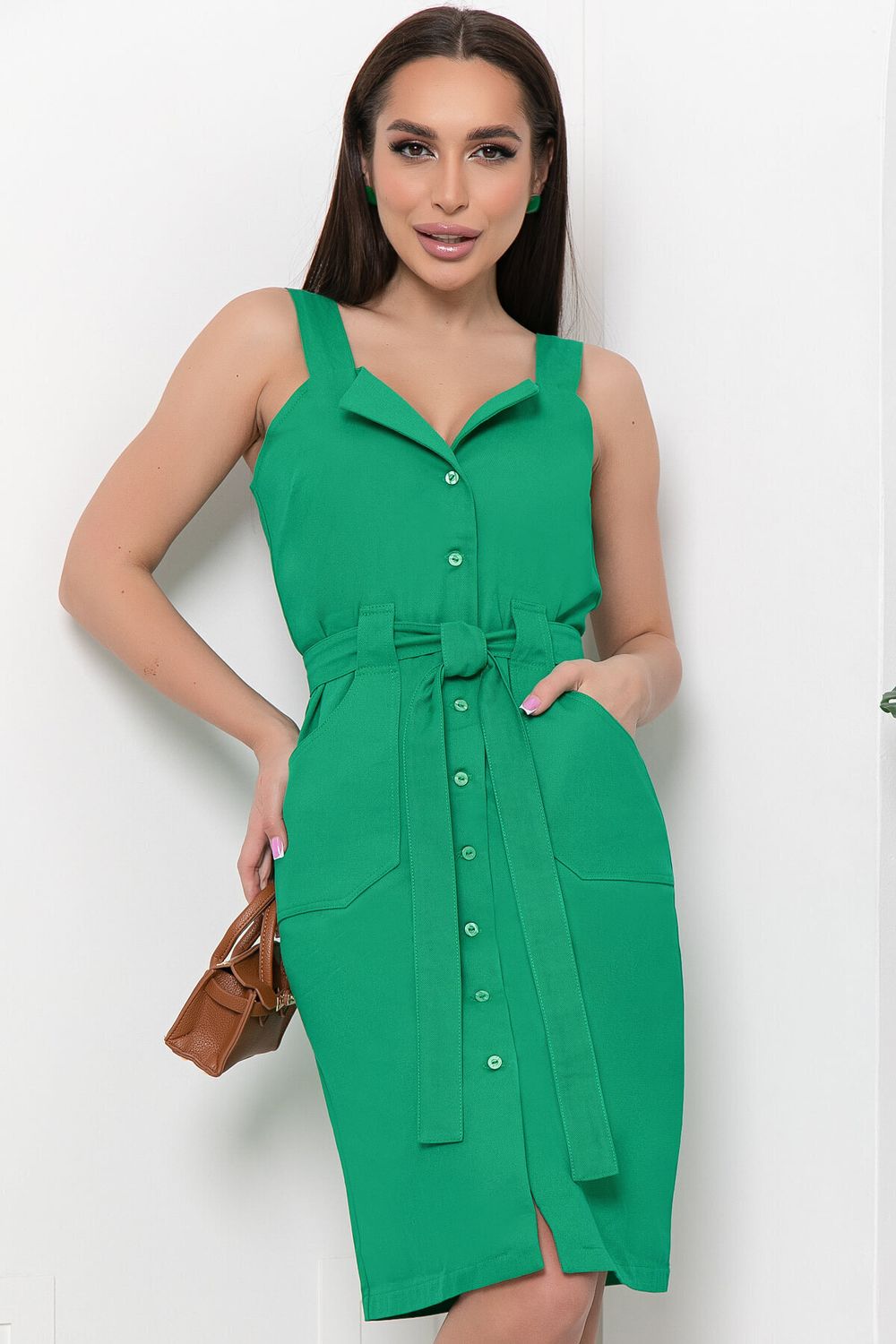 Сарафан "Тонкая натура" (яркая зелень) П5897 LT Collection (Акция)