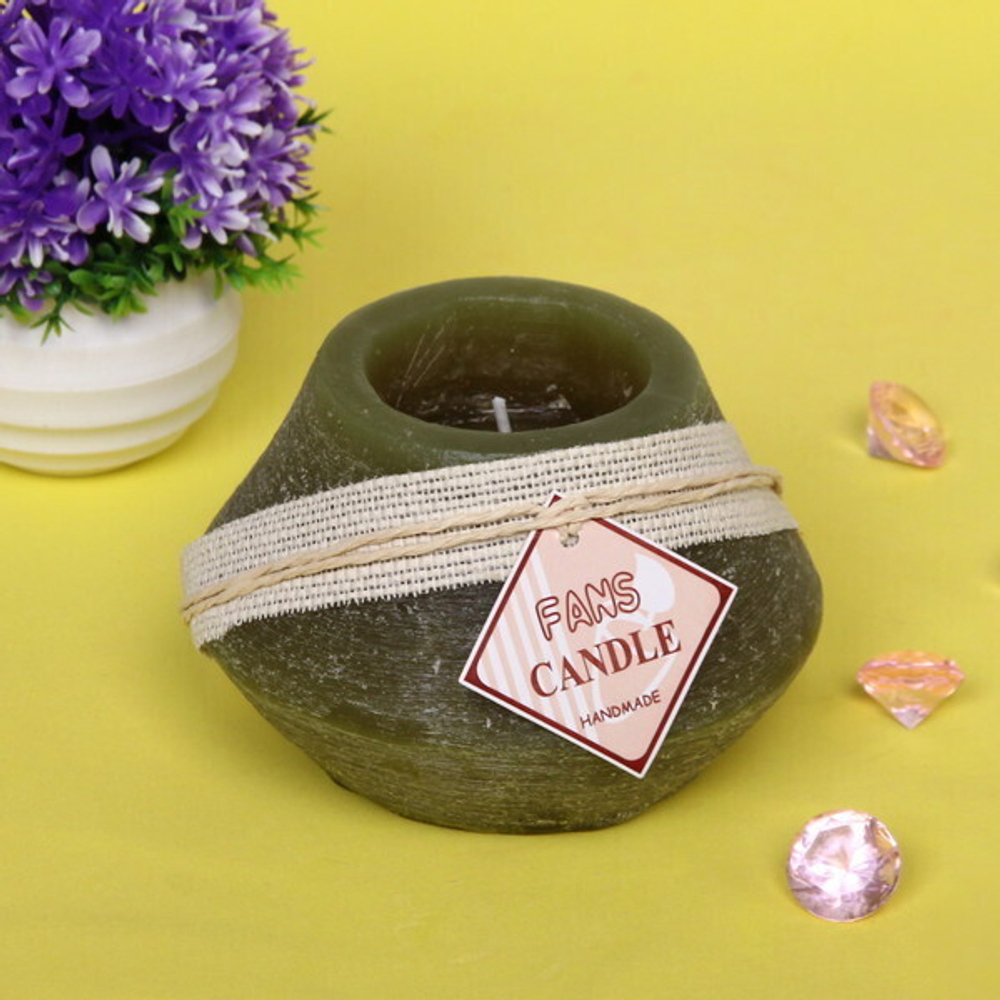 Свеча «Honey story» 7*9см цвет зеленый F-3004