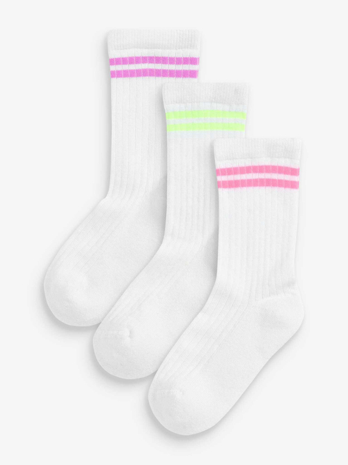 Носки хлопковые для девочки Next C49-694, 3 шт., Белый