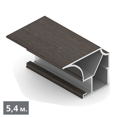 СТАНДАРТ Вертикальный профиль Flat (5,40 м) венге темный (ПВХ) (AS0533) Aristo (Под Заказ)