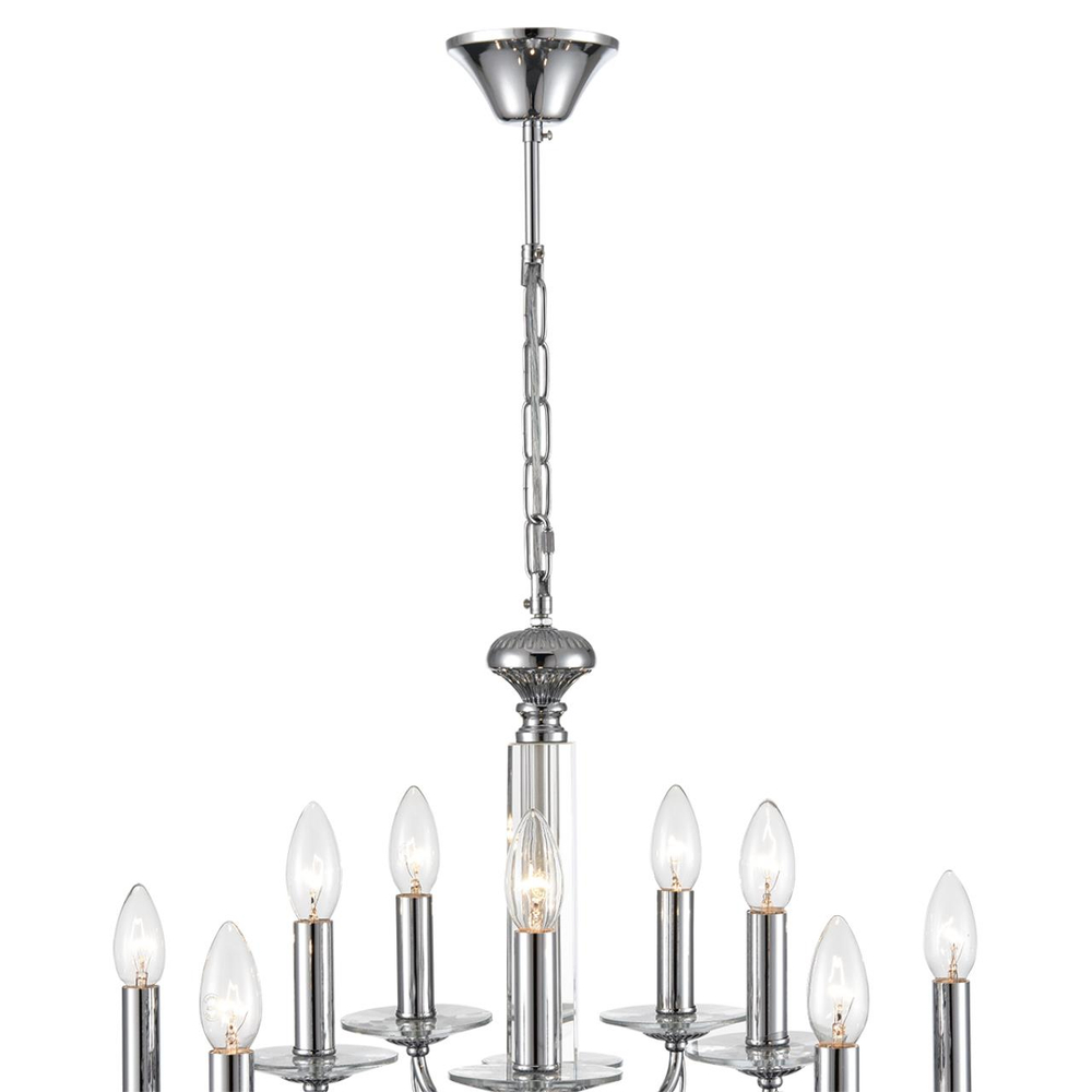 8034/10 CLASSI LN26 082 хром, металл/стекло Люстра подвесная Е14 10*40W 220V INCANTO