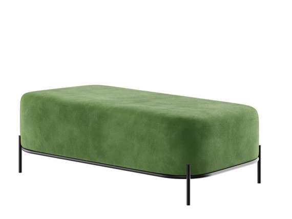 Джайв Диван двухместный без спинки JVE-4 Teddy 917/Металл Черный 1250*720*480