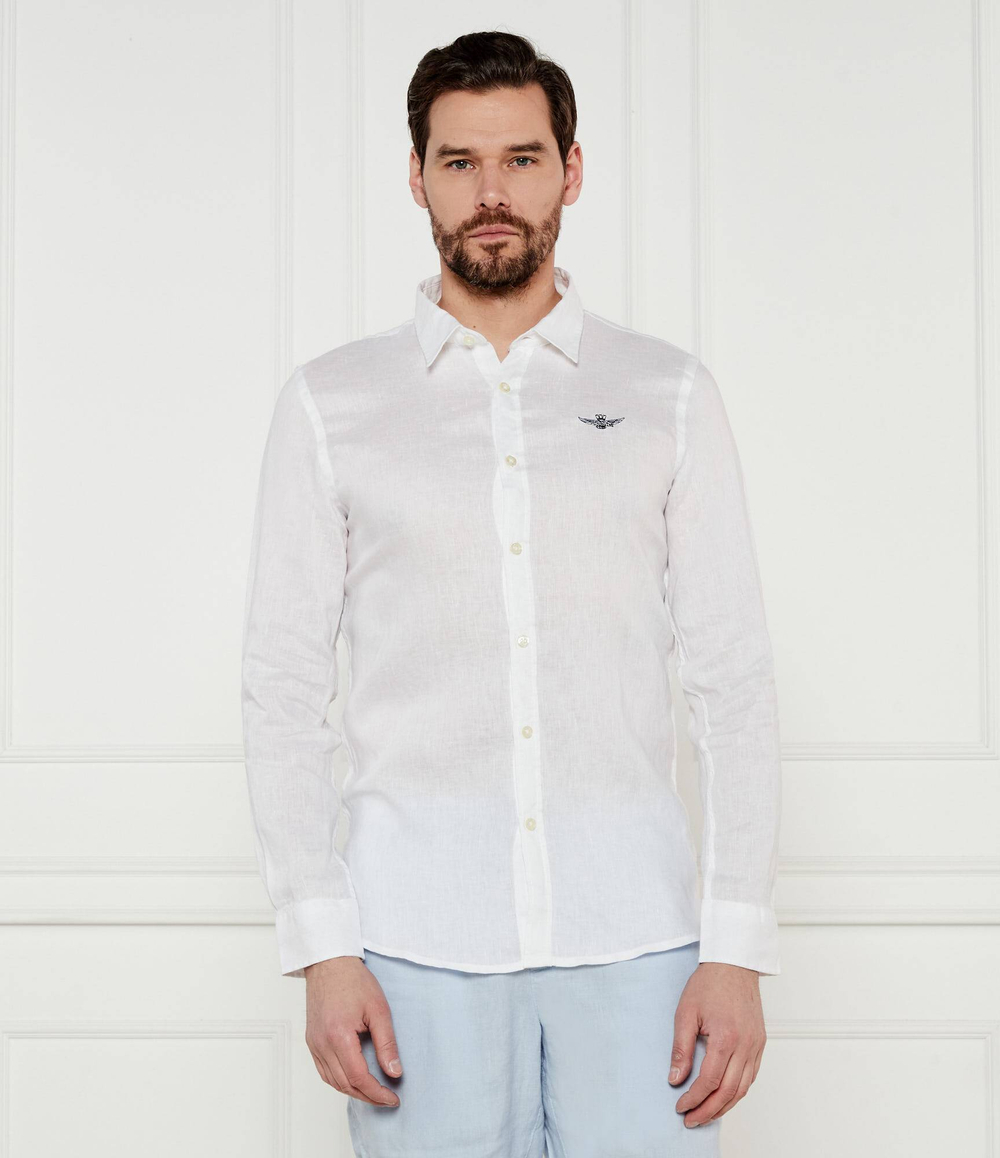 Льняная рубашка Aeronautica Militare - белый(CA1239CT3089)