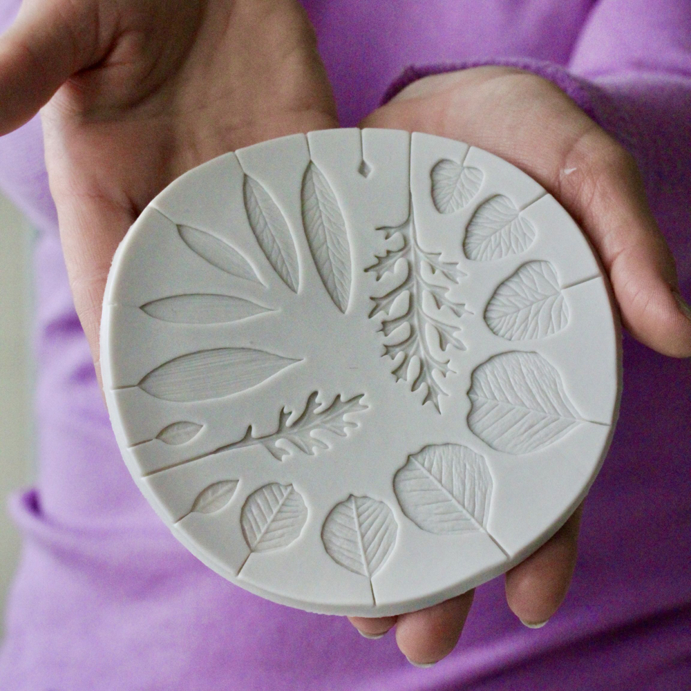 Молд силиконовый для лепки листьев "Гербарий" / Форма для мелких листьев эвкалипта / Молд для полимерной глины, мыла, воска