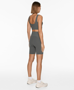 OYSHO Велосипедки Comfortlux в рубчик с высокой посадкой длиной 20 см, антрацитовый