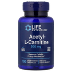 Life Extension, ацетил-L-карнитин, 100 вегетарианских капсул