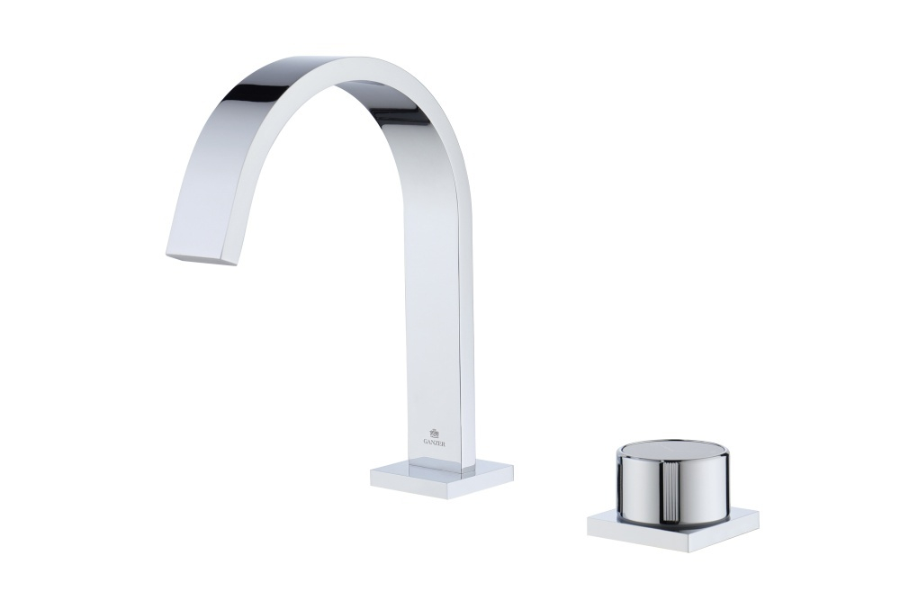 01111 Смеситель на борт раковины (2-отв,ХРОМ)  GANZER (10/1шт)