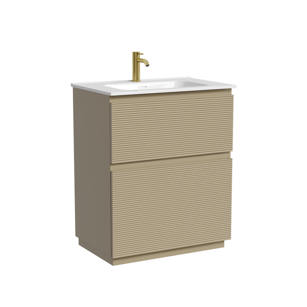 Тумба напольная SANCOS Folk Floor 690х445х850, c двумя ящиками оснащенными доводчиками, Капучино, арт.FL70FCP