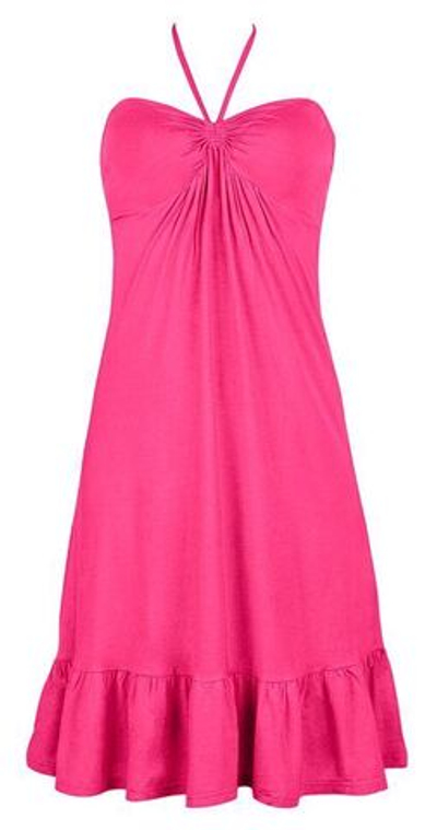 Легкое короткое пляжное платье с воланами (Размер: M) (Цвет: зеленый)