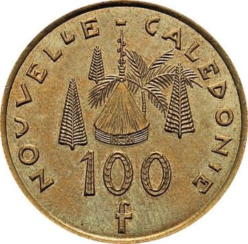 100 франков 2006-2017 Новая Каледония