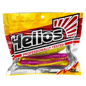 Виброхвост Minoga 3,75'/9.5 см Fio & Acid lemon 5шт. (HS-17-027) Helios