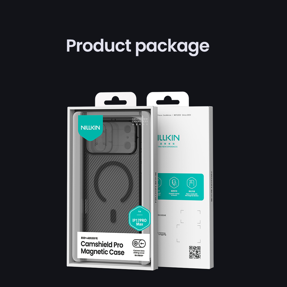 Чехол c MagSafe тонированный прозрачный на iPhone 17 Pro Max, серия CamShield Pro Magnetic (Transparent black) от Nillkin