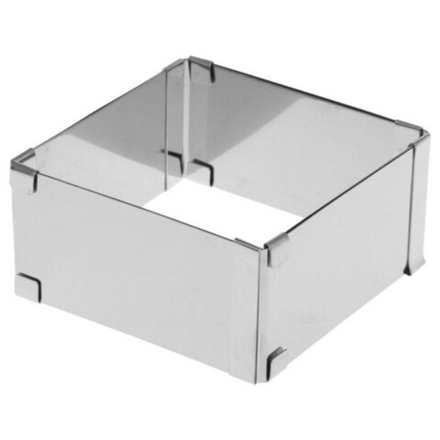 Форма для выпечки и выкладки раздвижная "Квадрат" D15-30см высота 5см