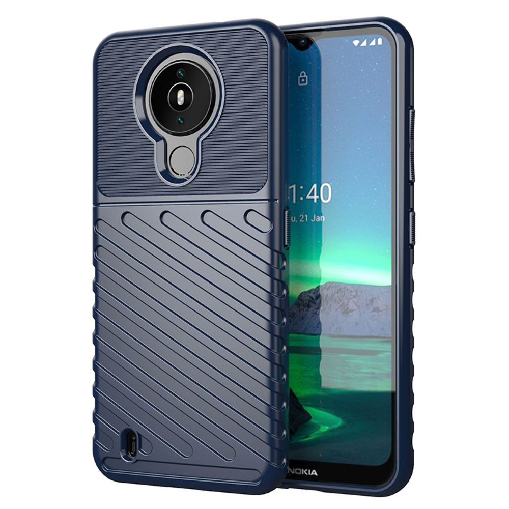 Противоударный чехол синего цвета для телефона Nokia 1.4 с 2021 года, серия Onyx от Caseport