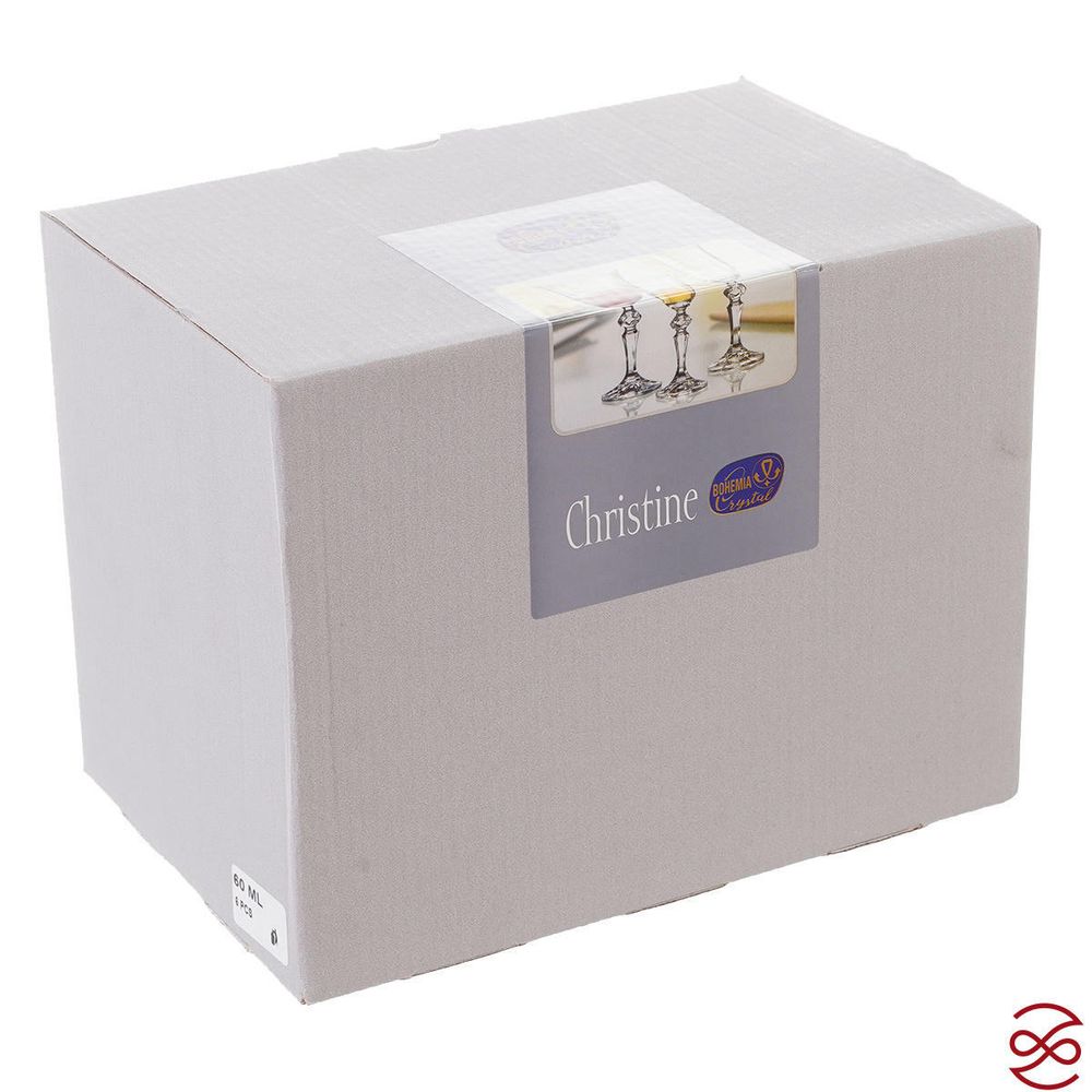 Набор рюмок Bohemia Кристина Золото V-D 60 мл(6 шт)