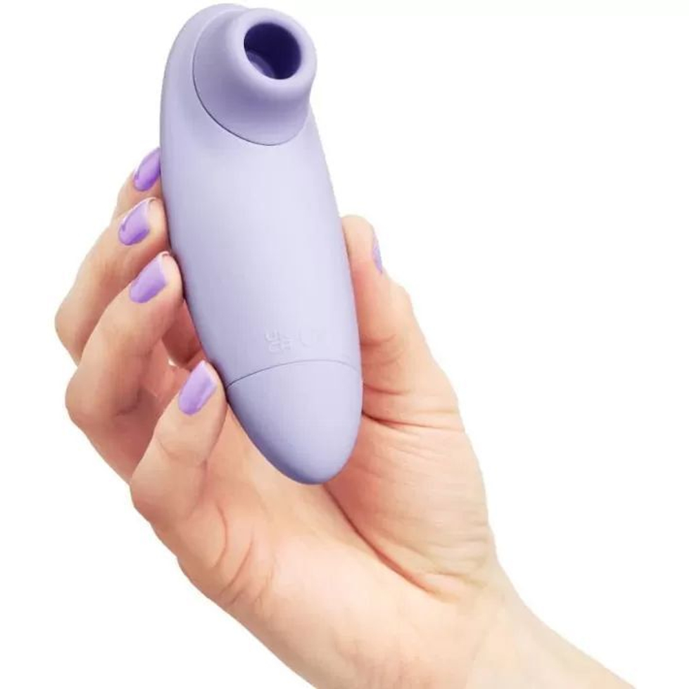 Фиолетовый вакуумный стимулятор клитора So Divine Pearl - 10 см.