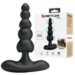 Черный анальный вибростимулятор Corban - 12 см.