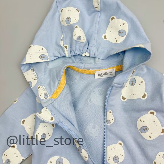 Комплект из футера "Smiley faces" нежно-голубой