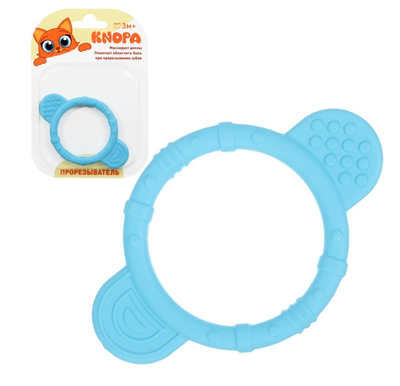 Прорезыватель "Круг" голубой (КНОПА)