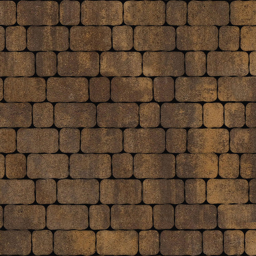 Тротуарная плитка Арена - Листопад гладкий Мокко, комплект из 2 видов плит