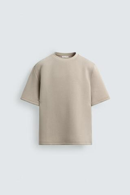 ZARA ТОЛСТОВКА СВОБОДНОГО КРОЯ ИЗ ВЫСОКОТЕХНОЛОГИЧНОЙ ТКАНИ, КАМЕННО-СЕРЫЙ