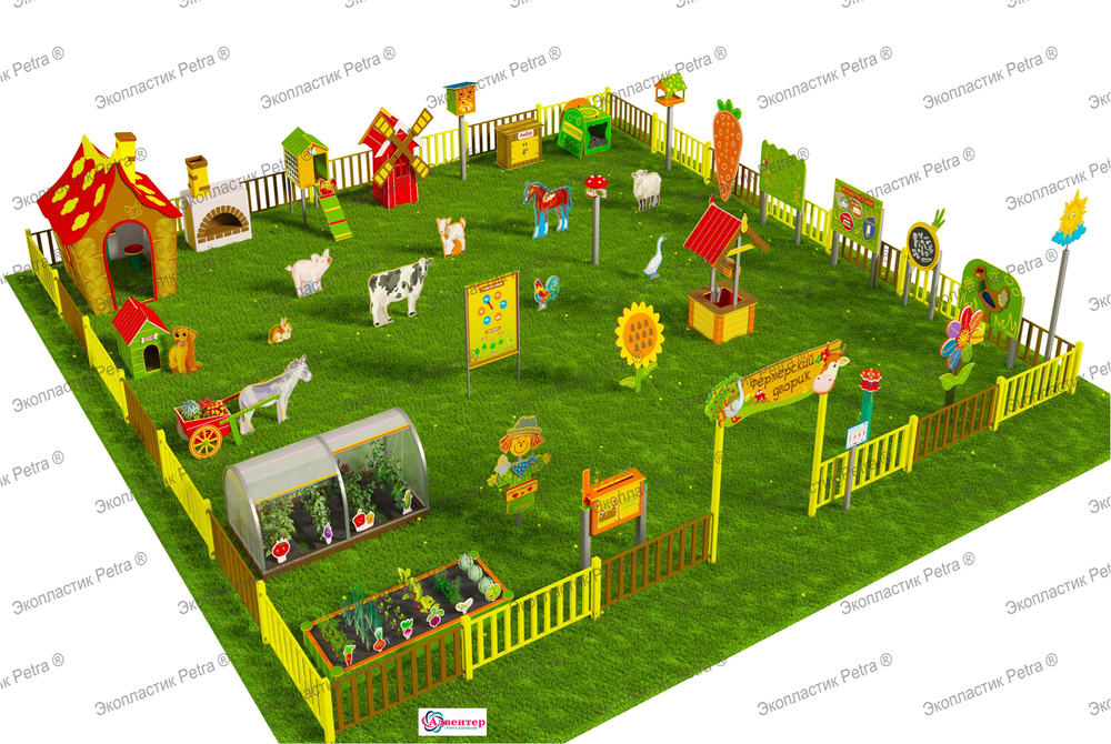 Игровая развивающая площадка Фермерский дворик Премиум