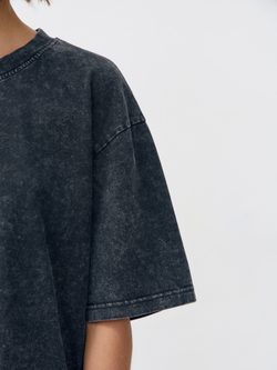 Футболка garment dyed (черный)
