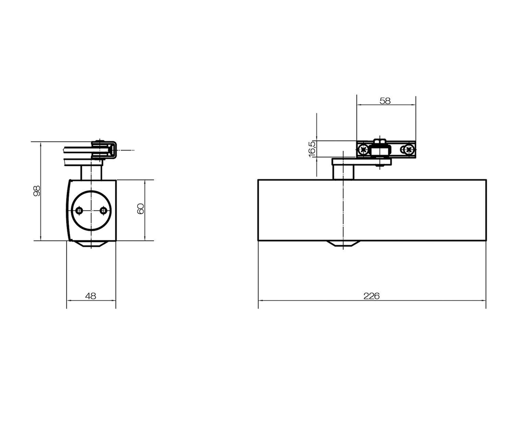 GEZE TS2000 NV BC EN2-4 белый RAL9016 в комплекте со стандартным рычагом