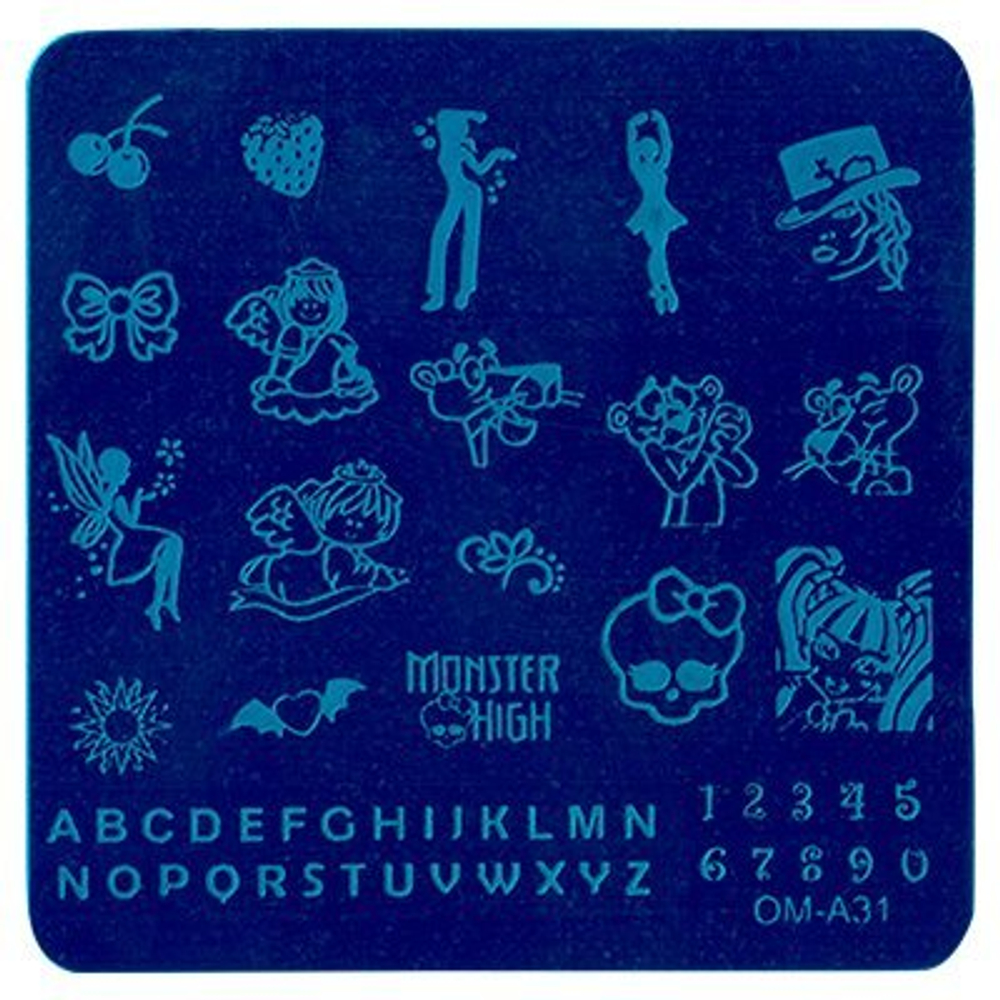 Пластина для стемпинга металлическая №31, 6,2х6,2см